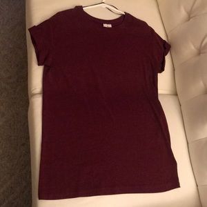 H&M tshirt dress - moron/red